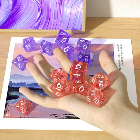 3D игральные кости DIY игральные кости с 7 сетками для изготовления форм нерегулярные многосторонние цифровые игральные кости силиконовая форма DIY