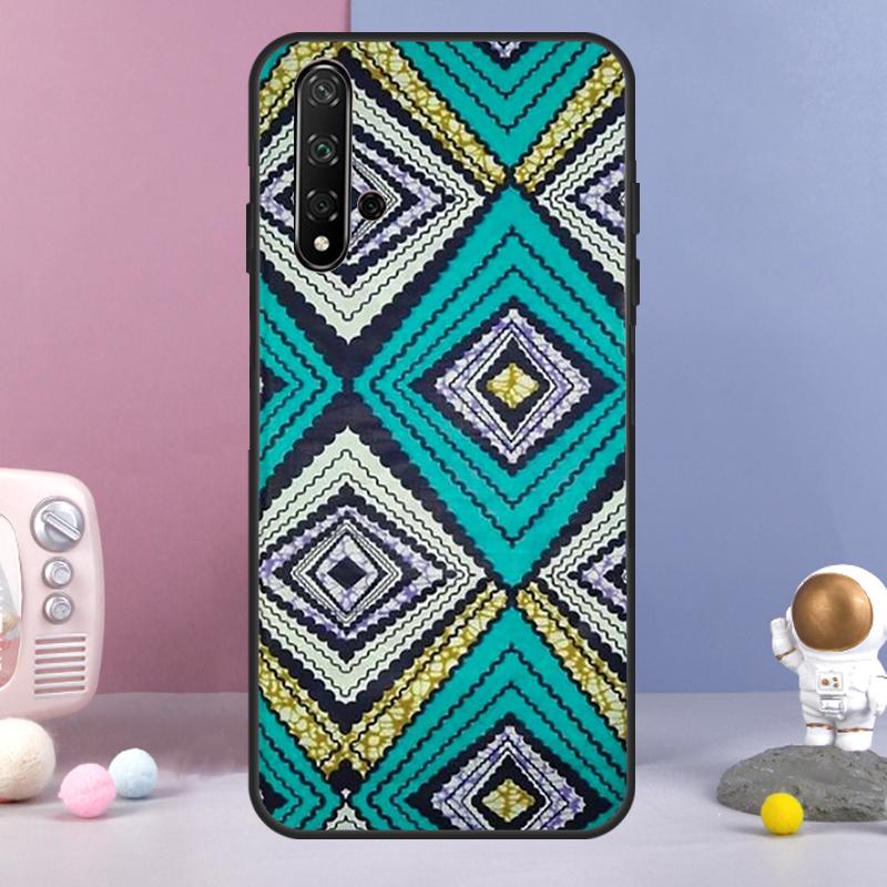 African Fabric Print For Huawei Nova 9 10 SE 3i 7i 8i 11i 12i Y60 Y61 Y70 Y72 Y73 Y90 Y91 P20 P30 P40 Lite Case