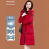 Women's Mid-Length Winter 2025 Plus Size White Goose Down Coat - Authentic Thickened Flagship Brand.
