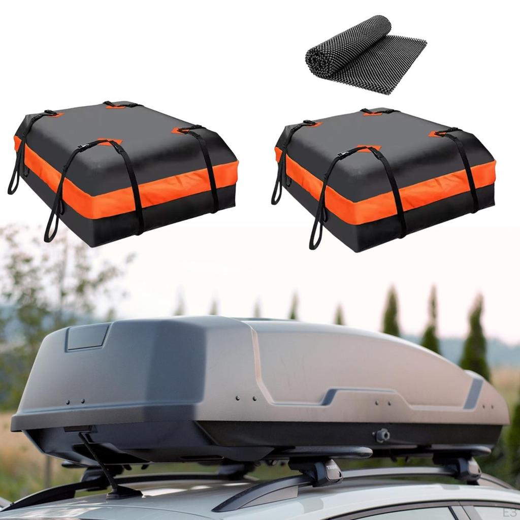 Автомобильный багажник на крышу, сумка на крышу, сверхпрочный для всех автомобилей, водонепроницаемый, для путешествий, регулируемый багаж