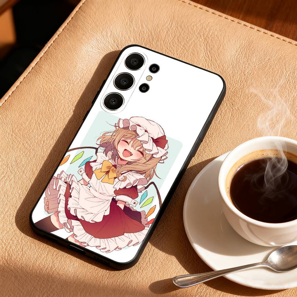 Милый Чехол для Телефона TouHou Project Фландр Для Samsung S26,S25,S24,S21,S22,S23,S30,Ultra,S20,FE,Lite,10,9,Черный Чехол