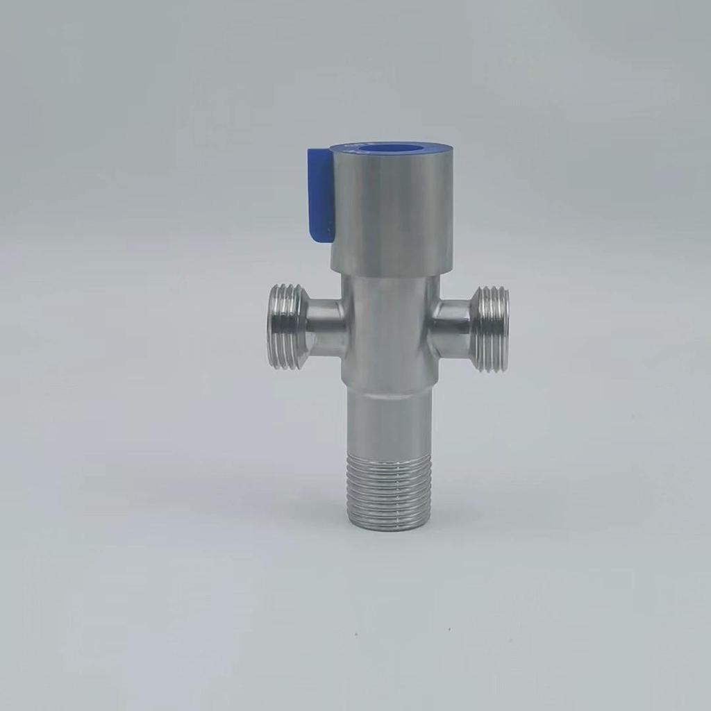 G1/2 Stainless Steel Hot and Cold Water Inlet Valve Bathroom Kitchen Sink Stop Valve Toilet Connection Water Pressure Regulator