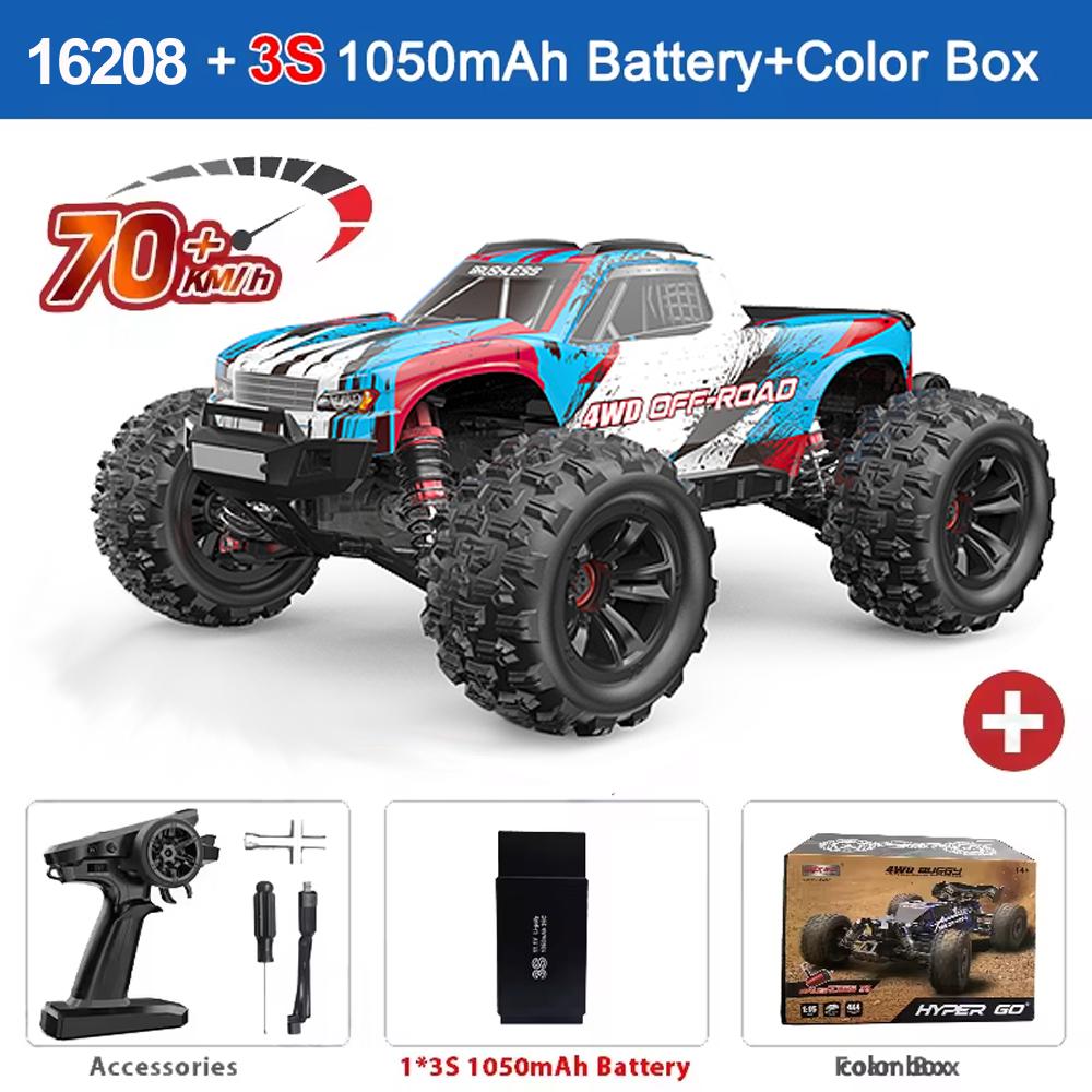 Радиоуправляемая машина MJX 16208/16209/16210 2.4G 4WD с пультом управления Внедорожник Бесколлекторный Высокоскоростной Гоночный Скалолазный Гусеничный 2S 3S Аккумулятор