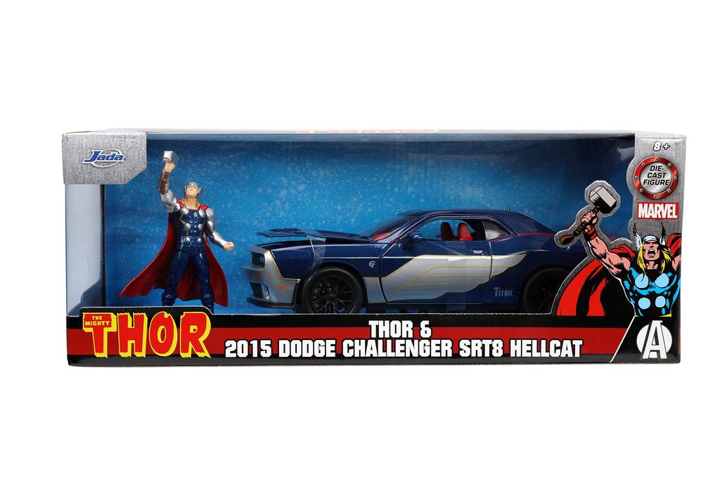 MARVEL ТОР 2015 DODGE CHALLENGER SRT HELLCAT Могучий Тор Литая модель автомобиля 1:24 и