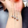18k Gold Plated 925 Silver 1-3 Carat Solitaire Necklace 5mm 8mm D VVS1 Moissanite Pendant for Women GRA Certified Jewelry Gift