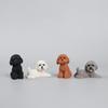 Resin Crafts Mini Animal Ornament Puppy Model Dog Action Figures Poodle Dog Figures  Kids Toys