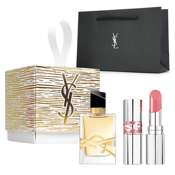 Yves Saint Laurent Ornament Set (Libre Eau de Parfum 7.5mL Love Shine Lipstick No.44 (Mini)) Gift Perfume Fragrance Lip Color 2025 Birthday Mothers