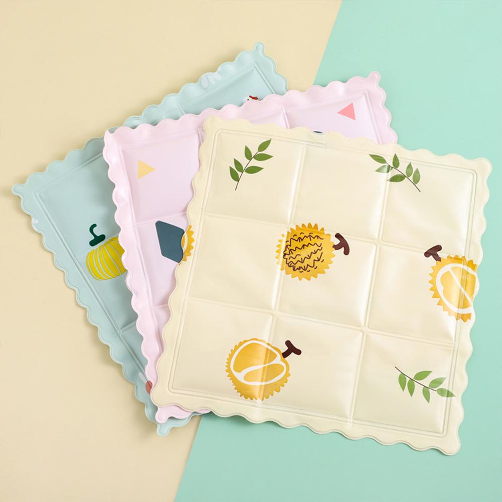 Cartoon Print Cooling Ice Pad Seat Cover Cushion Summer Cool Mat For Bedroom Living Room