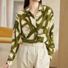 Vintage Oil Painting Print Blouse Autumn Office Lady Long Sleeve Shirt For Women Fashion Oversized Shirt Loose Clothes 29036