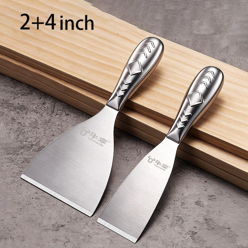 Multi-Purpose Stainless Steel Scraper Putty Knife Paint Removal Drywall Finishing Wall Repair Construction Tool Kitchen Cleaning