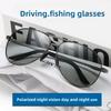 Мужские солнцезащитные очки с большой оправой, поляризационные очки для вождения с пружинными дужками, солнцезащитные очки для рыбалки на открытом воздухе, очки-жабы A103