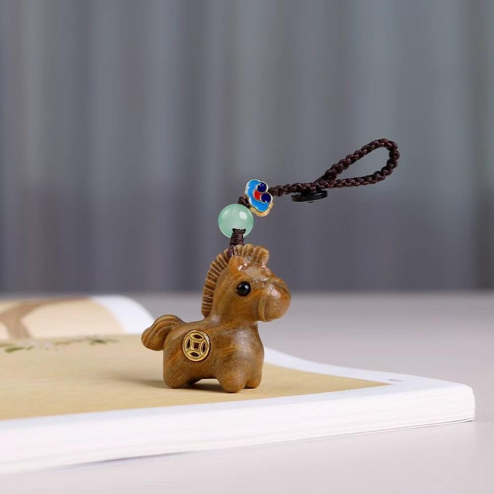 Traditional Mobile Phone Chain Handmade Zodiac Key Ring Horse Keychain Bag Decoration
