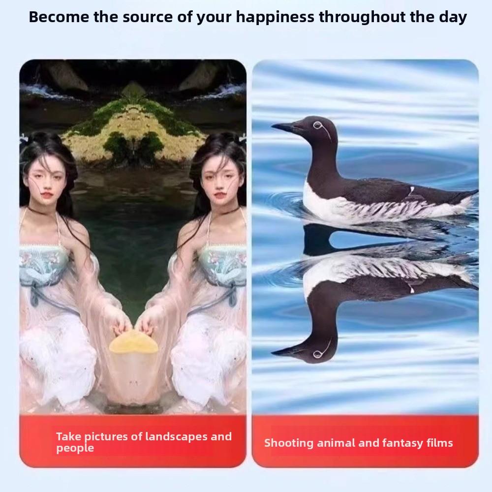 Регулируемое зеркало для камеры смартфона с чистящей салфеткой Зеркало HD качества Эффект зеркальной линзы Эффект зеркала Портативный