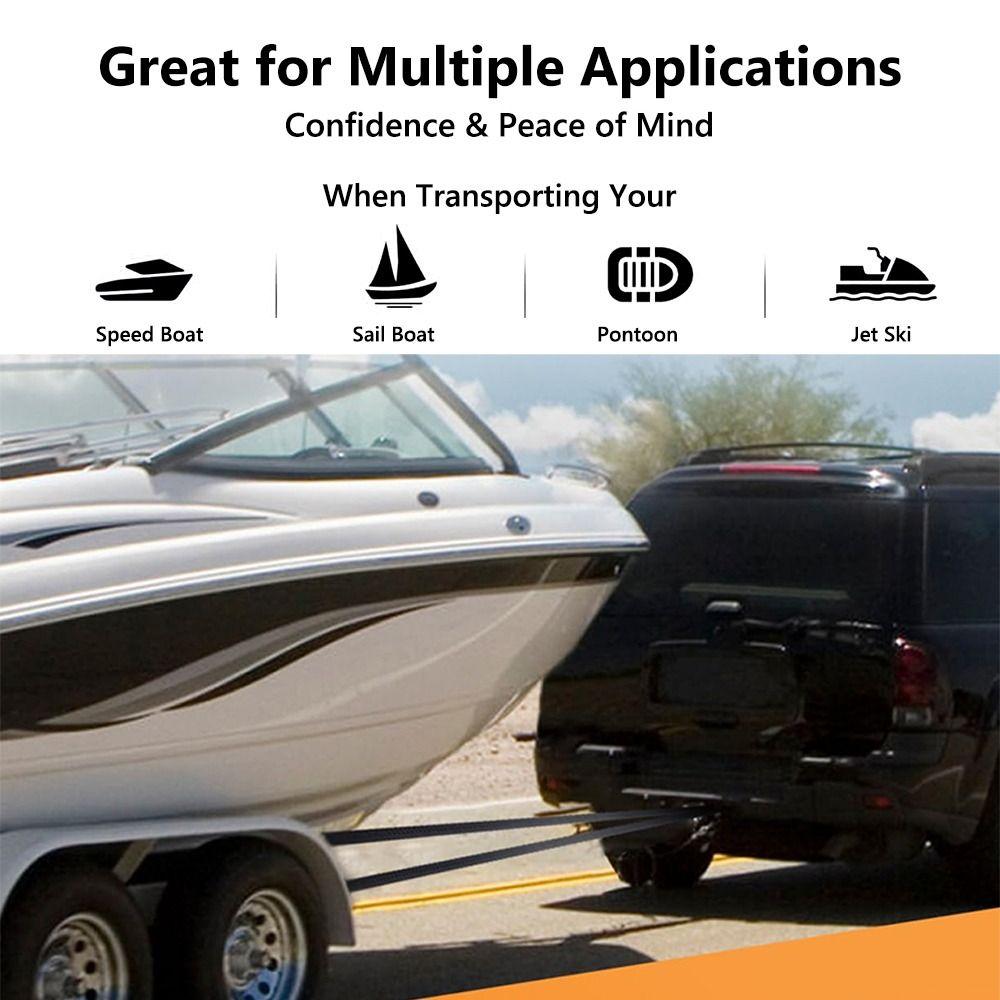 2" x 20ft Trailer Winch Rope Heavy Duty Boat Trailer Winch  for Boat, Jet Ski