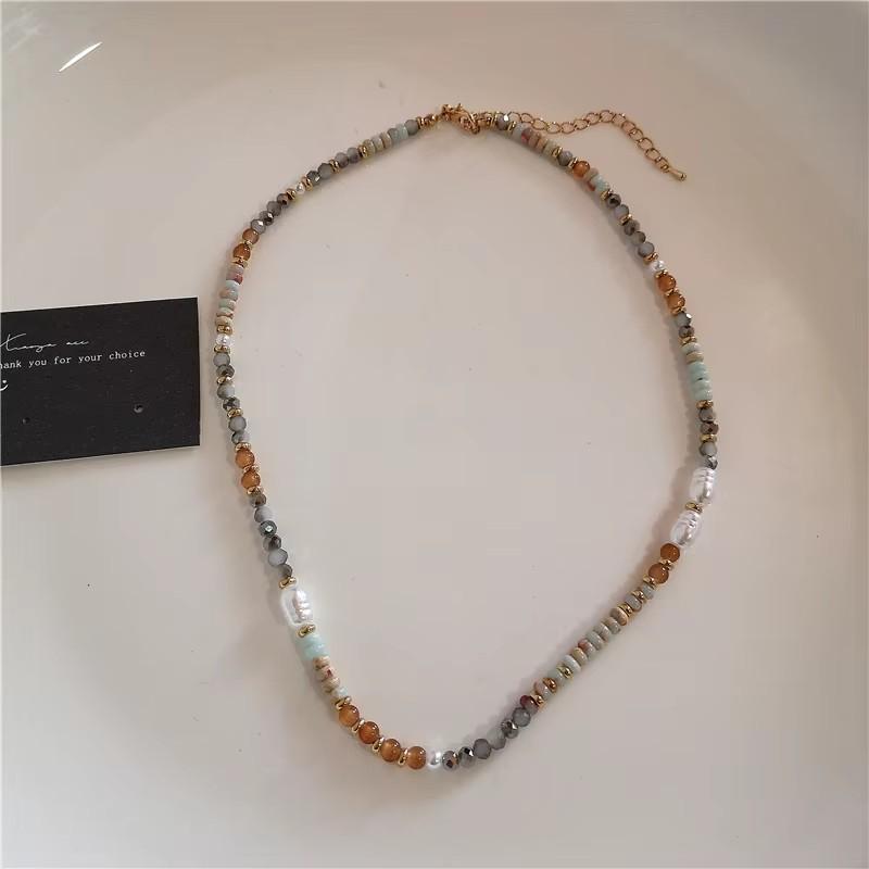 Handmade Colored Beaded Choker Acrylic Butterfly Metal Sun Moon Pendant Necklace Women Vintage Boho Aesthetic Rave Jewelry Gift
