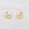 C-shaped Women's Stud Earrings Smooth Metal Mini Geometric Statement Female Small Earrings boucle d’oreille femmes