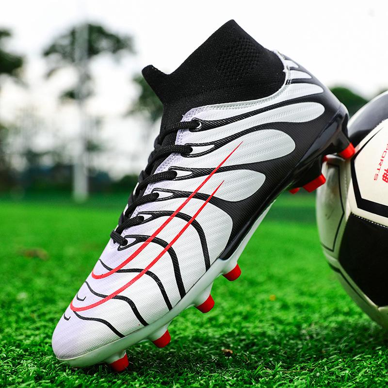 Футбольные бутсы большого размера AG длинные шипы TF шипы для газона мальчики и подростки тренировочные кроссовки