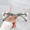 Оправа очков Cat'S Eye Anti-Blue Light специально разработана для плоских очков ручной работы с бриллиантовой инкрустацией, персонализированные трендовые декоративные селфи