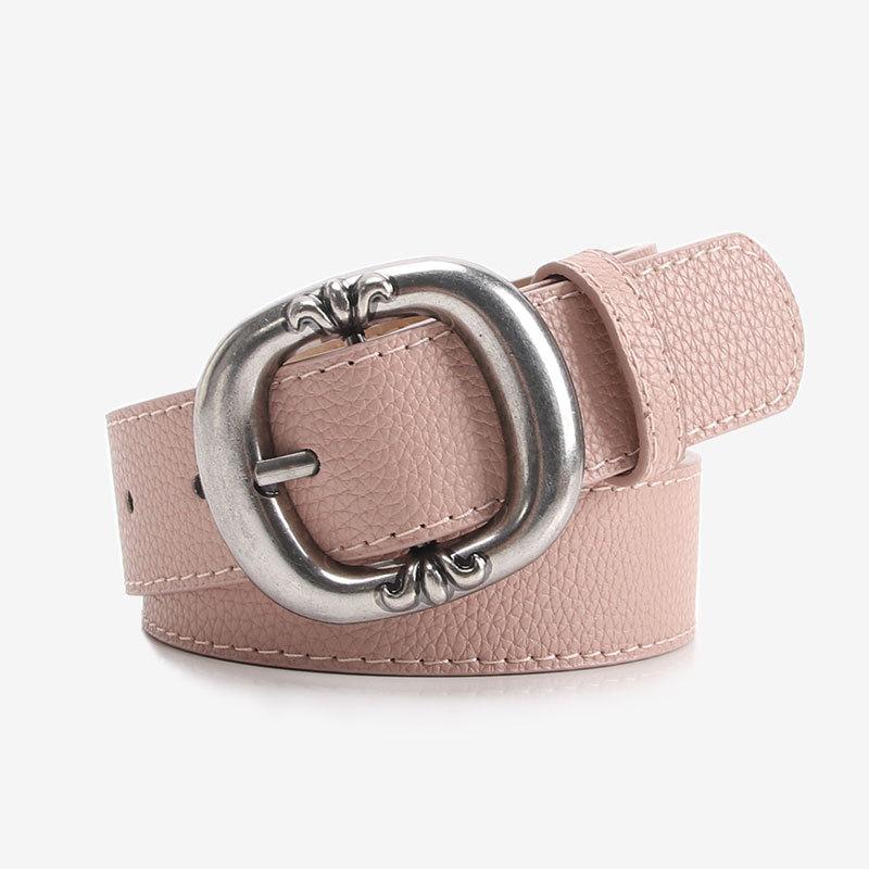 Women S Leopard Print Fur Pin Buckle Belt For Jeans Suit Versatile
