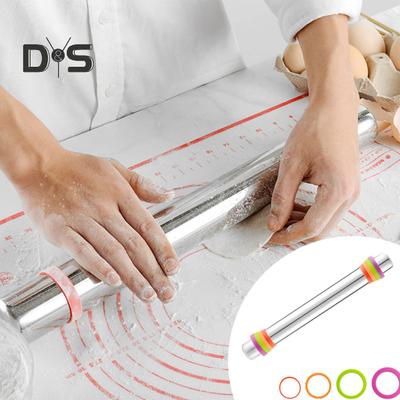 Скалка из нержавеющей стали с регулируемой толщиной, удобная ручка, встроенный роликовый цилиндр, товары для дома