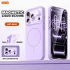 Магнитный чехол для телефона с большим окном для iPhone 17 Air 16 15 13 14 Pro Max Magsafe Жидкий силикон Ударопрочный Защитный чехол