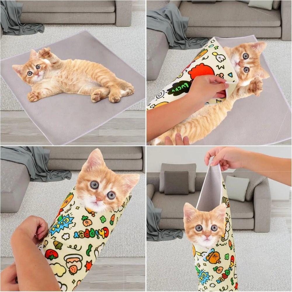 Anti-Escape Cat Grooming Wrap Anti-Scratch Cat Calming Wrap Cat Restraint Wrap  Home