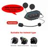 X6 Motorcycle Helmet Headset Motorbike Interphone Bluetooth 5.0  Stereo Earphone for Motor Rider Flexible Cable Hard Tube Host 800mAh Battery
