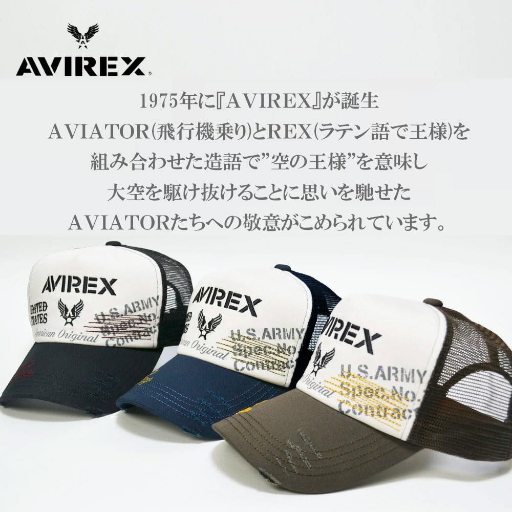 AVIREX Соединенные Штаты 17093800 AVIREX Поврежденная сетчатая кепка (черный)