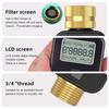 Цифровой расходомер воды IP5X Расход воды и скорость потока 3/4'' Шланг для крана Дождеватель для полива сада на открытом воздухе Ирригация