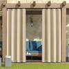 Outdoor Curtains for Patio Waterproof, Weatherproof Privacy Outside Curtains for Gazebo, Porch, Backyard