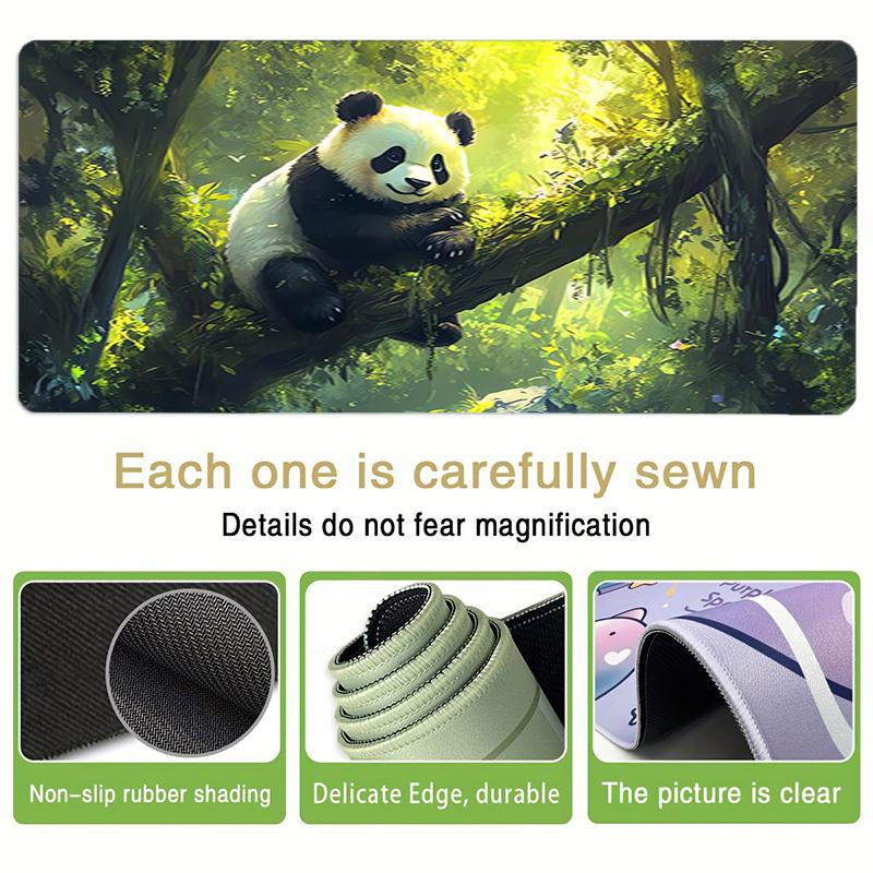 1pc Panda in the forest Computer Pad Mouse Pads for Desk,Gamers and Office Use 020246