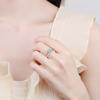 Bague Ringen Четыре когтя D Цвет 1 карат Принцесса огранка Муассанит Кольцо S925 Серебряная пластина Pt950 Платиновые украшения для женщин Свадебные украшения