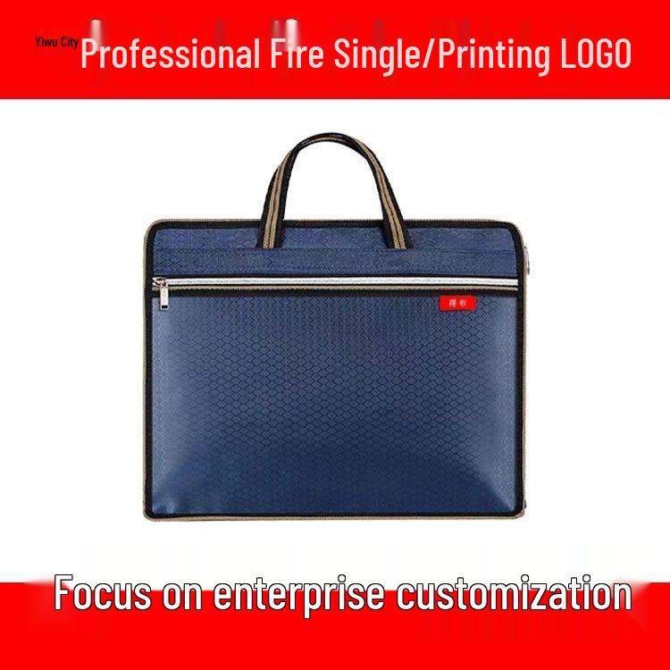 Large Waterproof Handheld Document Bag – Unisex Style with Prints, Ideal for Office Use