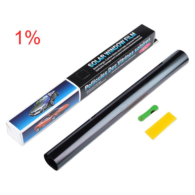1 Roll Sun Shade Film 50cmX3m Car UV Protector Foils 1/5/15/25/35/50 Percent Black Car Window Foils Tinting Film