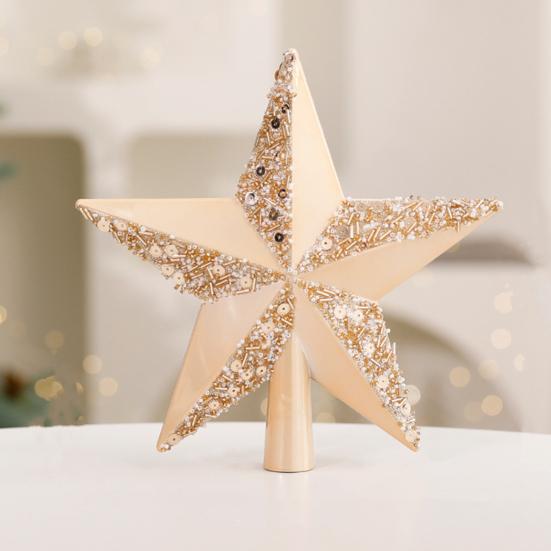 Yousheng Рождественская звезда верхушка дерева украшение блестящая звезда верхушка дерева украшение для деревьев гирлянда настольный праздничный декор