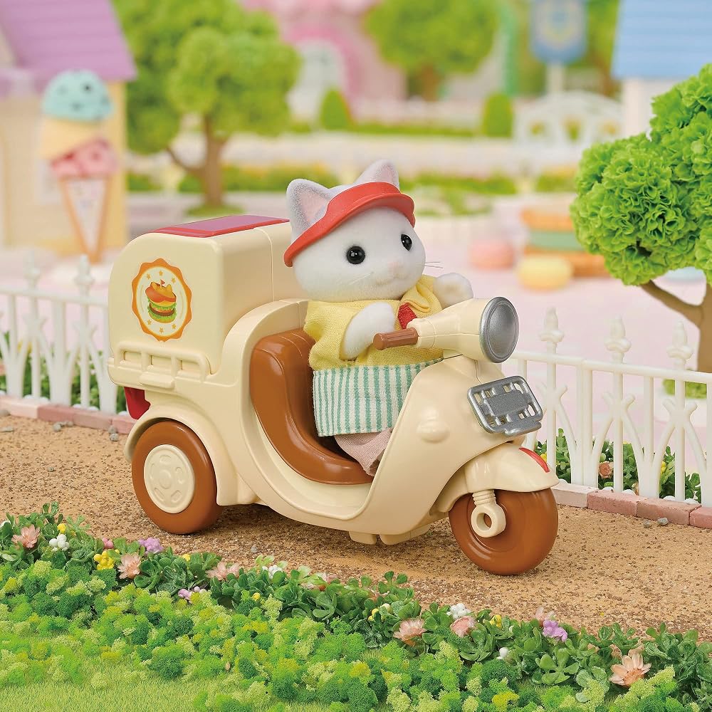 EPOCH Sylvanian Families Парк аттракционов Гамбургерная тележка Игрушка для кукольного домика, Возраст 3+