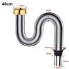 Sink Drain Hose 40/60cm Flexible Kitchen Pipe Hose