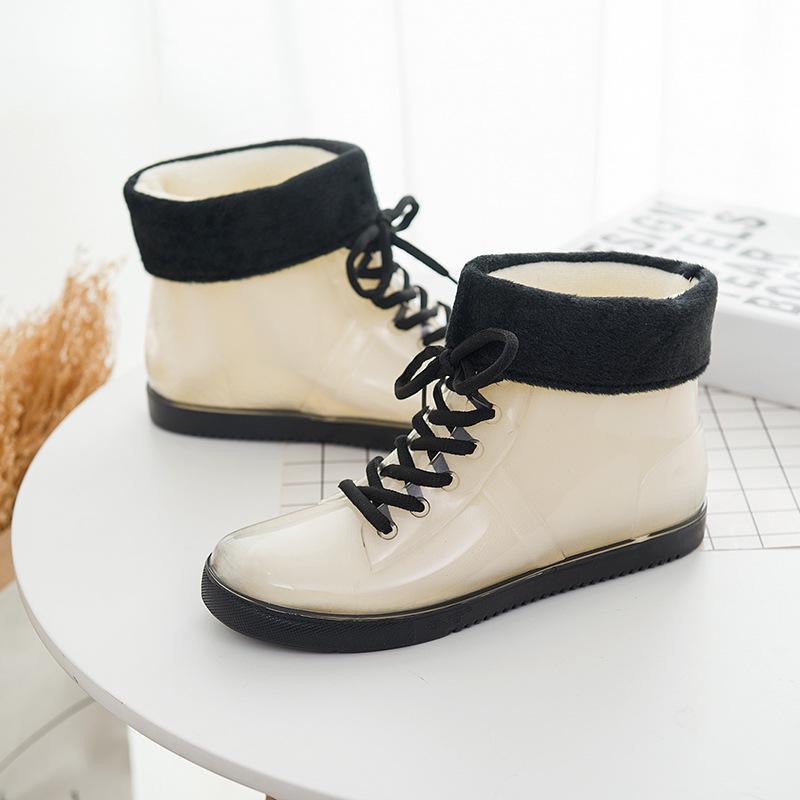 Женские водонепроницаемые резиновые сапоги до щиколотки с круглым носком, однотонные нескользящие резиновые сапоги, обувь для отдыха