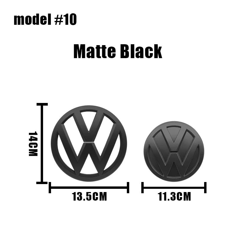 For VOLKSWAGEN VW 2Pcs VW Golf 7.5 ABS Car Logo Cover Front Grille Badge Rear Trunk Emblem Sticker Accessories For Volkswagen Go