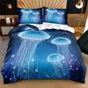 3D Printed Design Jellyfish Duvet Cover Pillowcase 2/3pcs, Microfiber Bedding Set Adult Boy Girl Bedroom Children Single Double