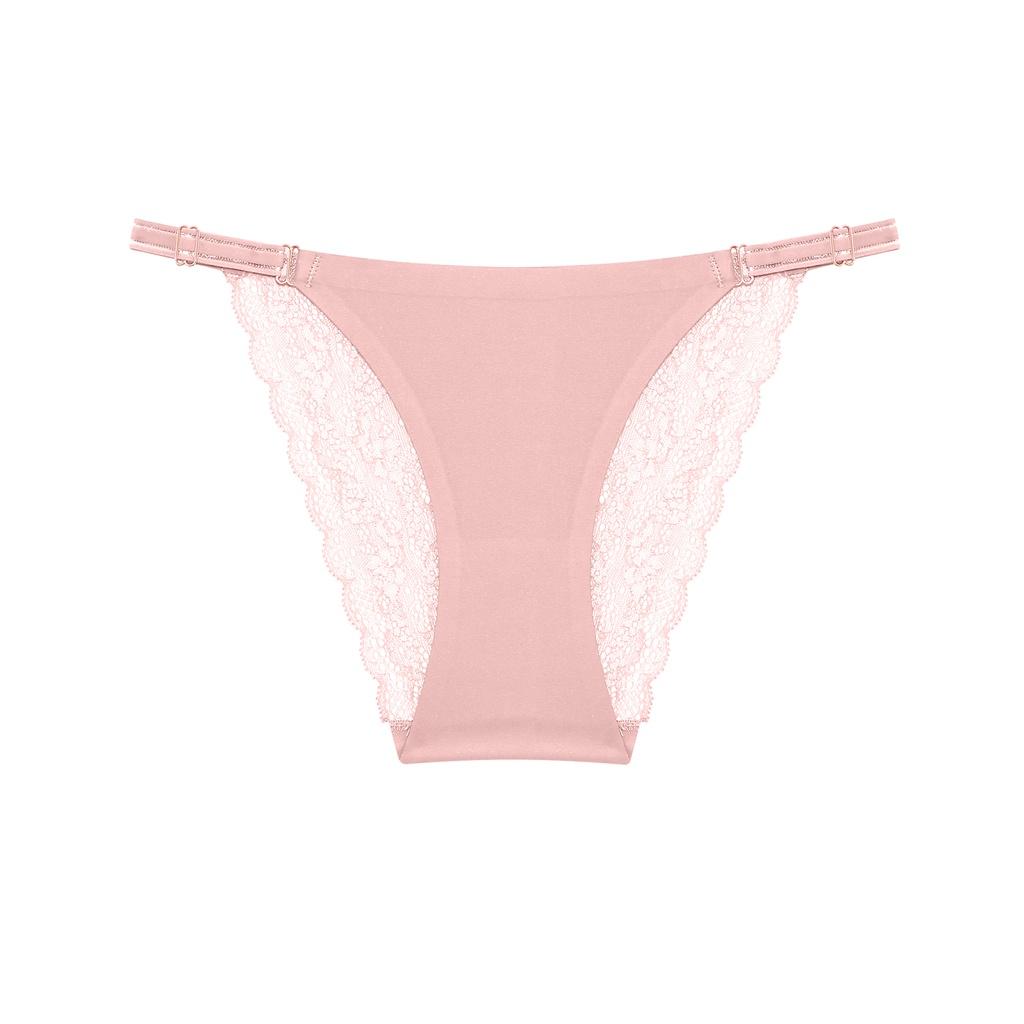 Бесшовные стринги FINETOO, нижнее белье, регулируемые трусики S-XL, женские кружевные трусики, шелковые трусики для женщин