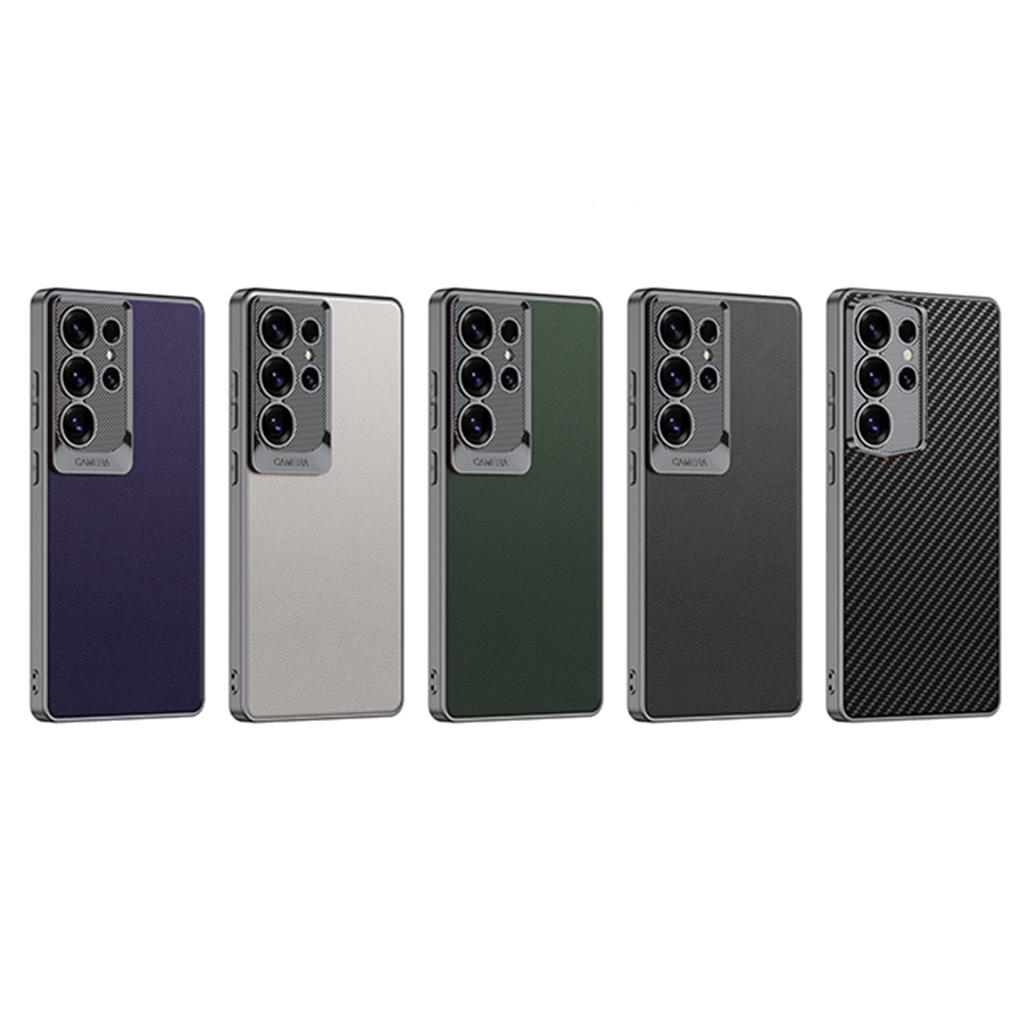 For Samsung Galaxy S25 Ultra Case Shockproof PU+TPU+PC Phone Back Cover Dragon Scale Design