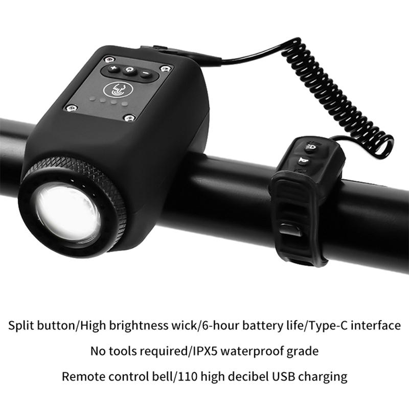 2 уличных велосипедных рожка, перезаряжаемый водонепроницаемый электронный динамик, рожки, звонок, ночной велосипедный безопасный фонарь для ходьбы