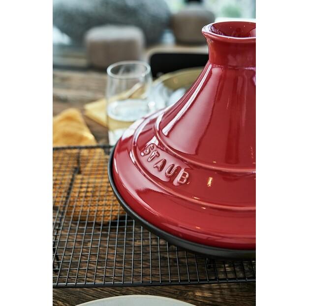 Кастрюля Zwilling Staub Tajine, 28 см, чёрная/красная (1302806)