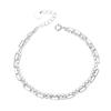 S925 Sterling Silver Double Layer Round Bracelet Women's Bracelet Bracelet Simple Japanese and Korean Version Hand Jewelry