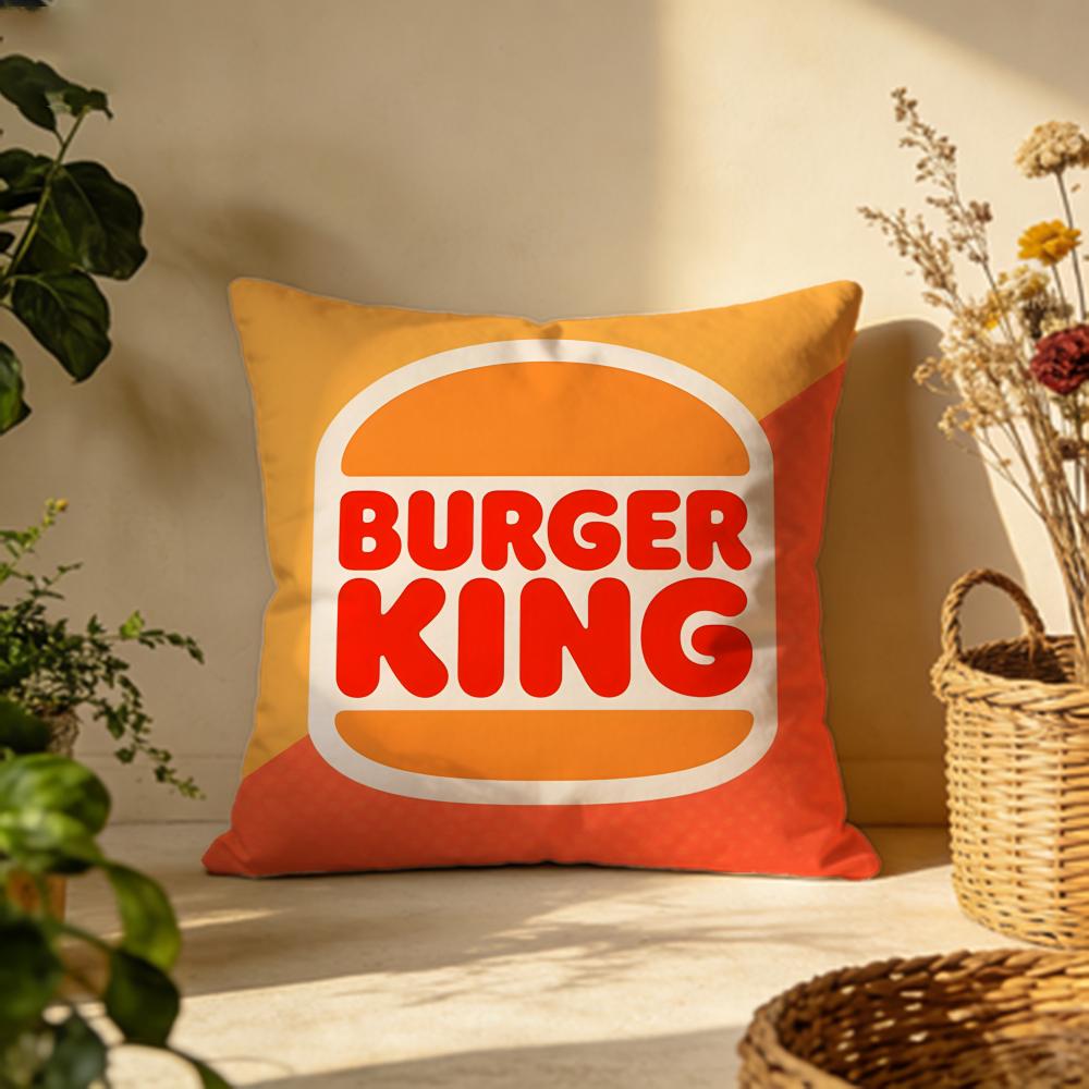 Стильная наволочка для подушки Burger Kingful Универсальная двусторонняя наволочка Подходит для дивана, кровати, автомобиля Ежедневный декор