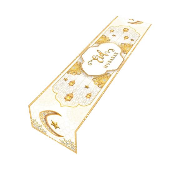 Скатерть-дорожка для украшения Рамадана, супермягкая износостойкая удлиненная крышка для обеденного стола, украшение Мубарак, товары для вечеринок