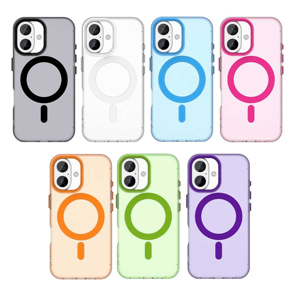 2024 Хардкорная защита: Магнитная задняя панель конфетного цвета для iPhone 16 Pro Max 16 PRO Series Ультратонкий чехол Anti Drop MagSafe