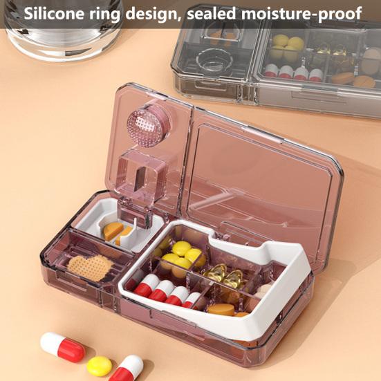 Pill Cutter Case Multiple Compartments Outdoor Supply Compact Tablet Cutter Splitter Divider Good Cutting Eco-Friendly