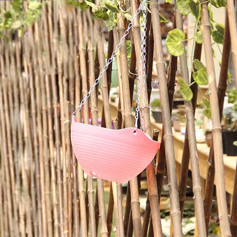 Подвесной горшок для орхидеи с цепочкой, пластиковая подвесная корзина для цветов, подвесной настенный зеленый горшок с горшком для суккулентов